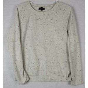 The Limited White & Black Heathered Women's Lightweight Sweatshirt Size XSmall